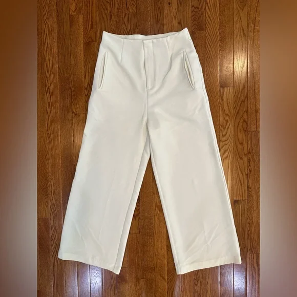 sachin and babi light blue dress glam | Pants & Jumpsuits | Glam Winter White Cropped High Rise Wide Leg Dress  Pants Size Medium Lnc